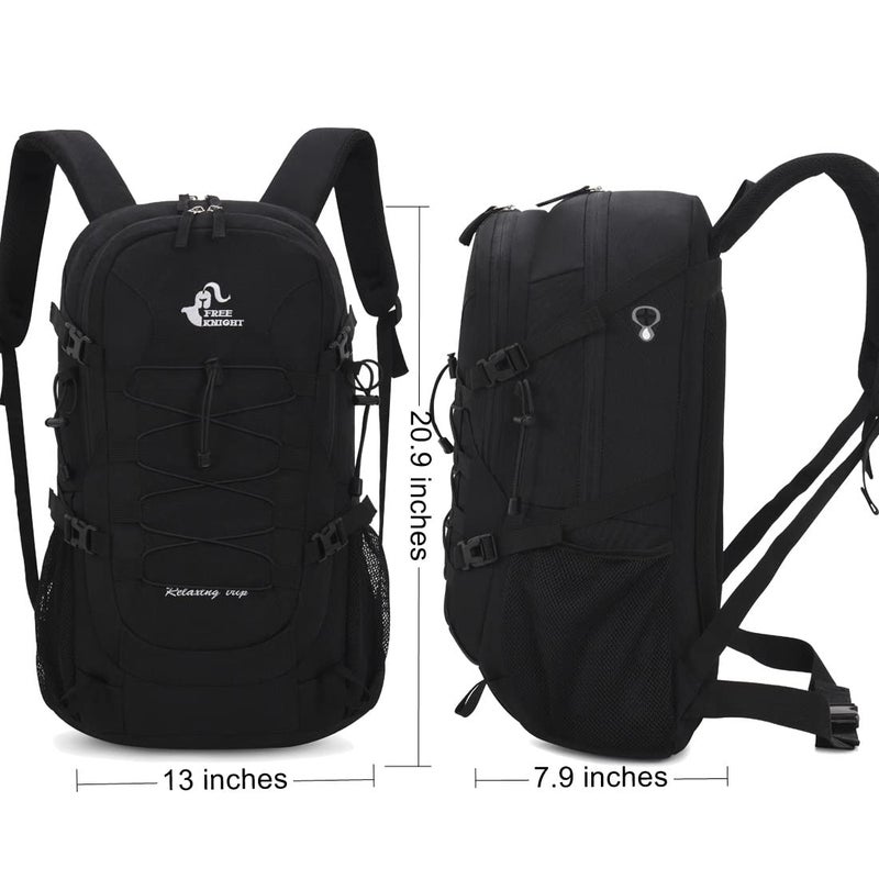Bseash 40L Waterproof Hiking Backpack with Rain Cover  Outdoor Sport Travel Bag Daypack for Camping Climbing Skiing Cycling (Black) - Image 3